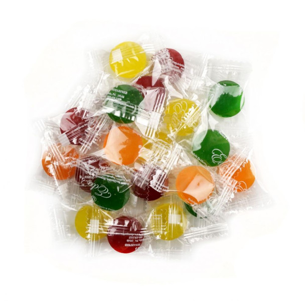 Assorted Eda's Sugar Free Sour Mix hard candies, approx 80 pieces, with green, yellow, orange, red colors.