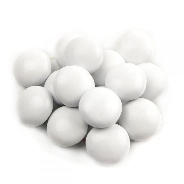 White Chocolate Gems, crunchy candy shell, rich milk chocolate. Approx 400 per pound. Georgia Nut Company.