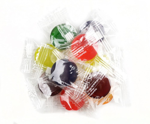 Eda's Mixed Fruit Sugar Free hard candy, bulk, approx 80 colorful pieces, 11 assorted fruit flavors, individually wrapped.