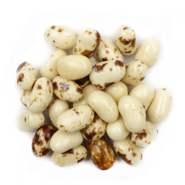 Creamy light brown Jelly Belly Toasted Marshmallow jelly beans, approx 400 per pound, USA made sweet candy.
