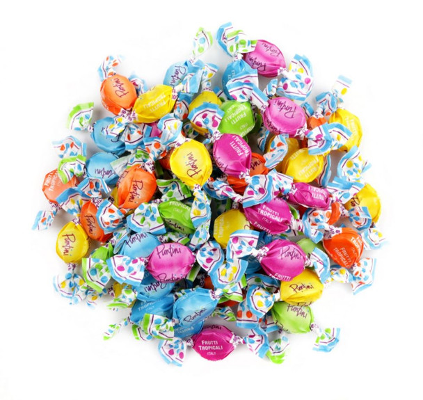 Puntini Frutti Tropicali mini Italian fruit jujubes, assorted tropical colors and flavors, dye-free, 350 pieces.