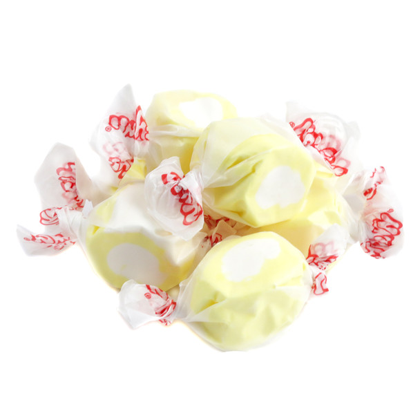 Taffy Town Salt Water Taffy Lemon Cream, 65 sweet yellow lemon taffy pieces per pound, whipped, melt-in-your-mouth.