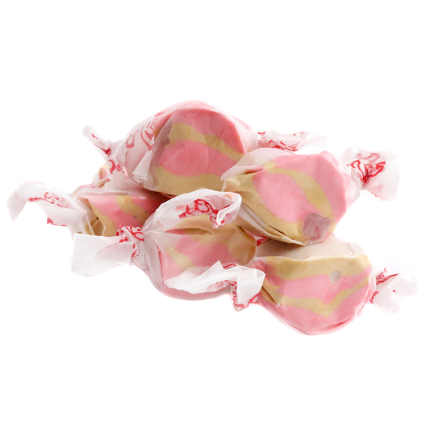 Brown Taffy Town Maple Bacon Salt Water Taffy, sweet maple syrup & crispy bacon flavors, approx 65 pieces per pound.