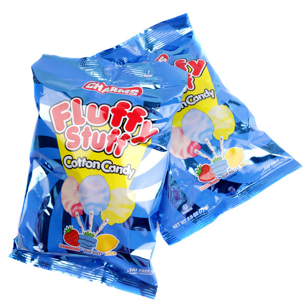 Fluffy Stuff Cotton Candy 6 Pack, 6 vibrant blue fluffy 2.5 oz bags of sweet treats.