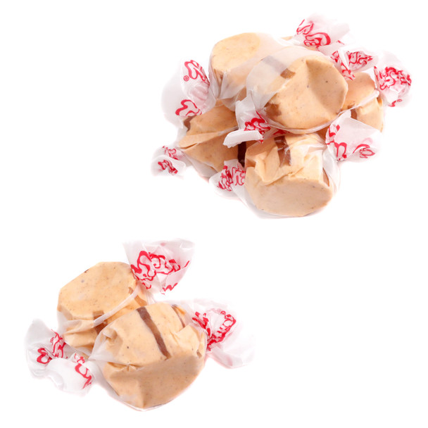 Salt Water Taffy Pumpkin Pie, individually wrapped, orange and brown, creamy, approx 65 pieces per pound, gluten-free.