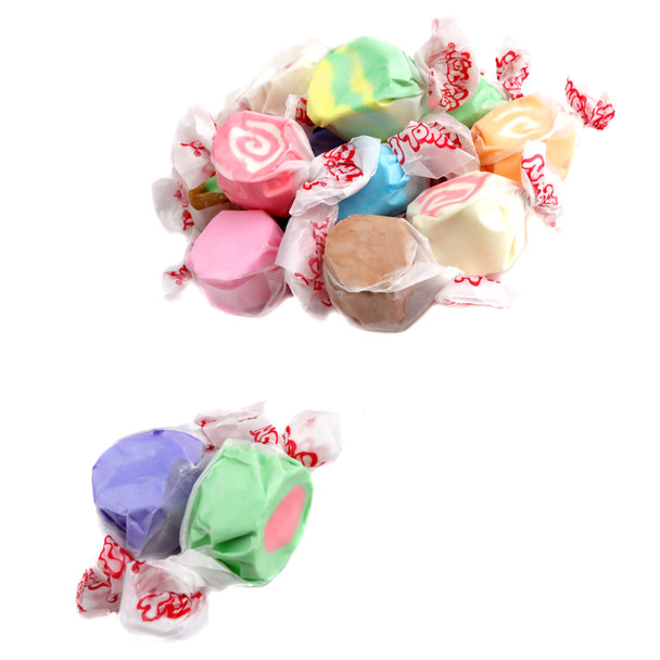 Taffy Town Assorted Salt Water Taffy, colorful variety, approximately 65 individually wrapped pieces per pound.