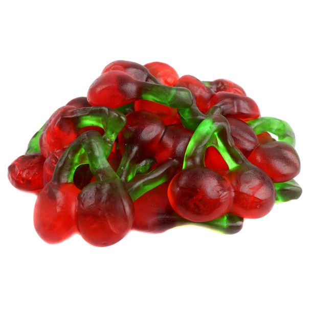image of haribo cherries gummy bulk candy unwrapped cherry