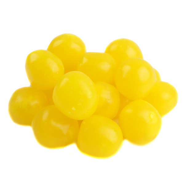 image of lemon chewy sour candy balls bulk unwrapped yellow