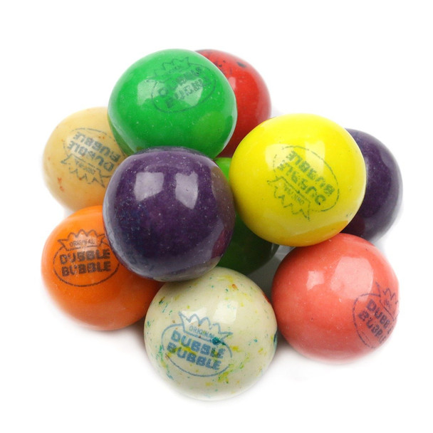 Dubble Bubble 10 flavor special mix gumballs, colorful 1 inch rainbow gumballs for vending or parties.
