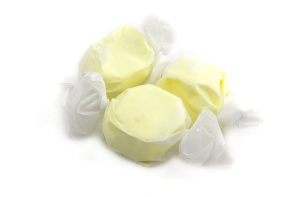 image of buttered popcorn salt water taffy bulk wrapped candy yellow gluten free carnival
