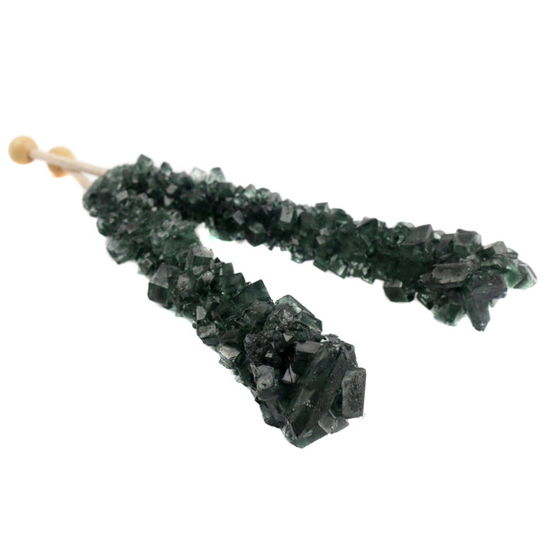 12 individually wrapped black cherry flavored rock candy sticks by Espeez, USA made.
