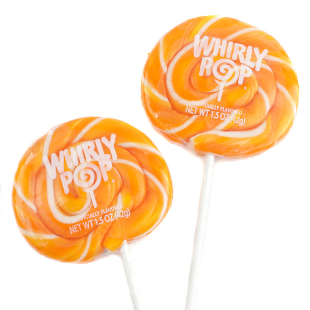 image of orange swirly pops whirly carnival candy