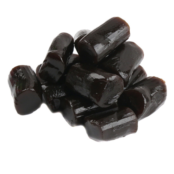 Soft, chewy black Finnska sugar-free licorice pieces, rich bold flavor by Gerrit's, 1lb.