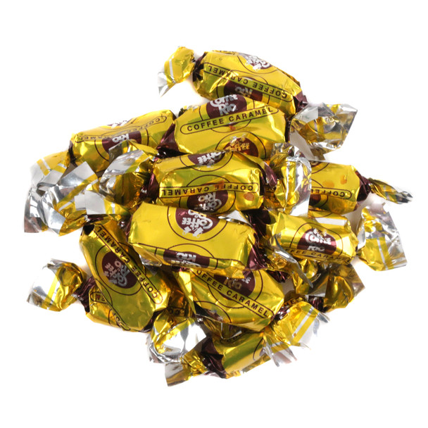 Coffee Rio Coffee Candy Caramel, brown hard candies, made with real coffee & fresh cream, approx 87 pieces per pound.