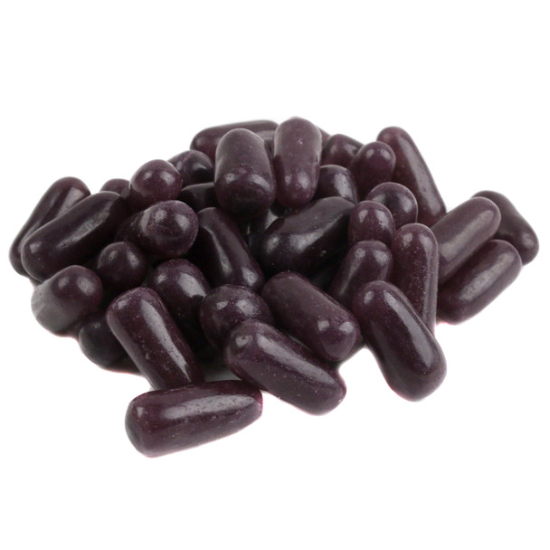 Jolly Joes chewy purple grape-flavored candy pack. Made in USA. Mike & Ike style fruit juice sweets.