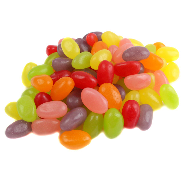 Jelly Beans Teenee Beanee Medley Mix, colorful rainbow, tiny 1/2 inch, approx 400 per lb, assorted fruit flavors.