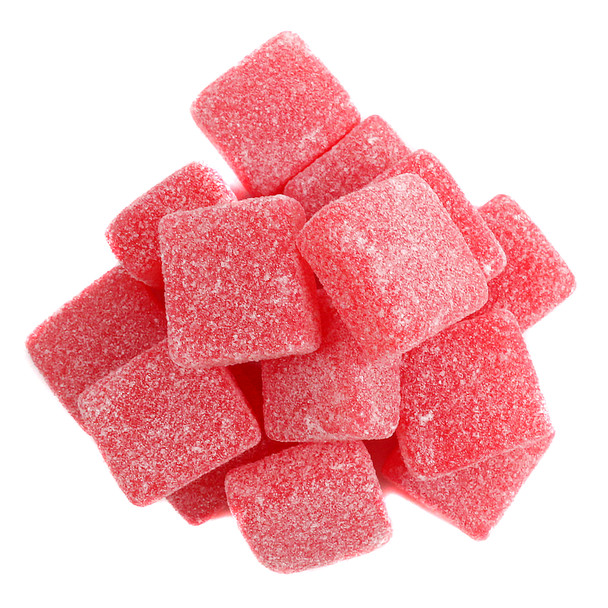 image of cinnamon squares bulk unwrapped candy sweets red chewy