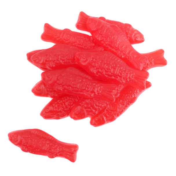 image of red swedish fish beach candy animals cherry