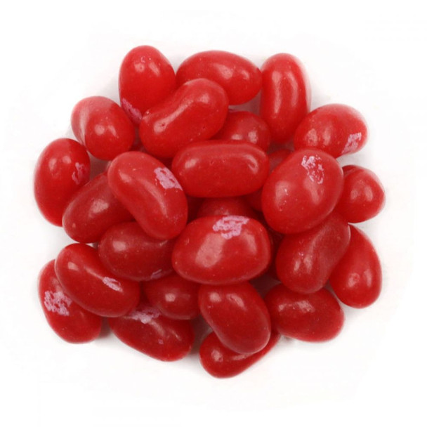 Vibrant red Jelly Belly Sour Cherry Jelly Beans, 1 pound, approx 400 tart candy beans.
