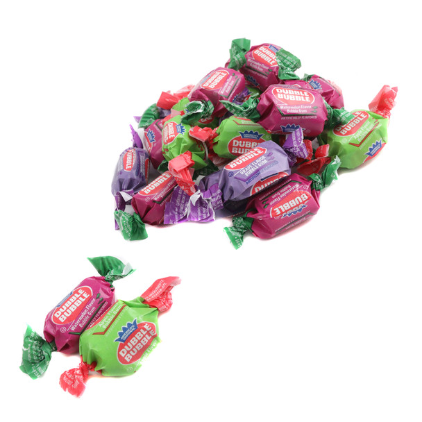 image of dubble bubble assorted bulk gum rainbow candy parade