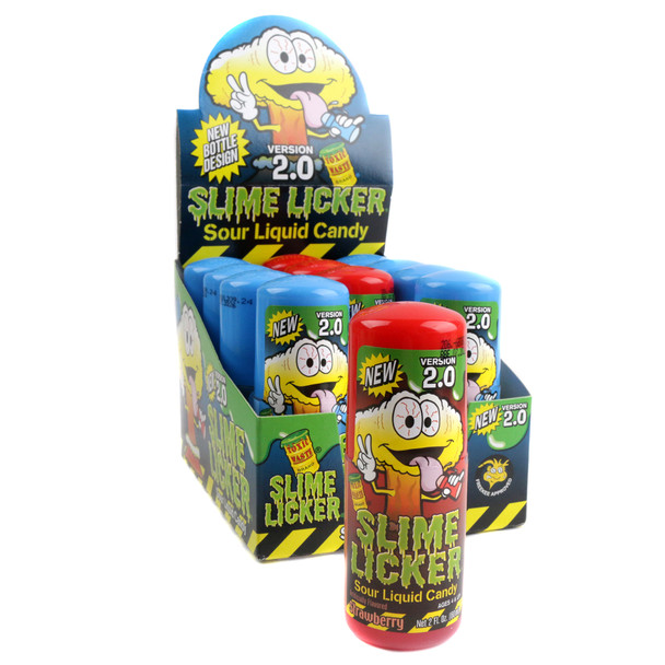 Slime Licker 2.0 Toxic Waste sour roll-on liquid candy, mixed boxes of blue raspberry, strawberry.