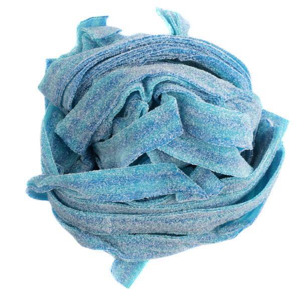 image of sour candy belts berry blue unwrapped