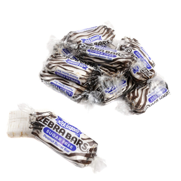 Atkinson Sugar Free Peanut Butter Bars, brown, flaky texture, approximately 65 bars per pound.