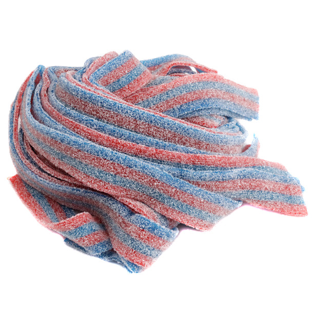 image of sour candy belts blazpberry bulk unwrapped dorval blue red raspberry