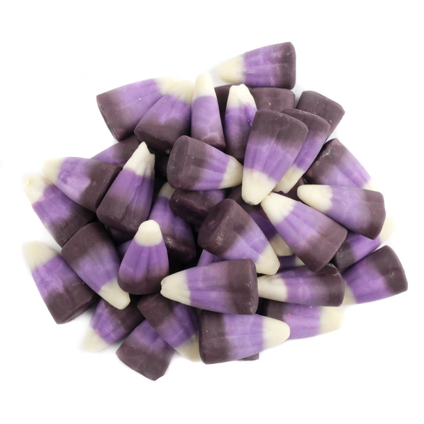 Purple, tri-colored Blackberry Cobbler Candy Corn, approx. 250 pieces per pound, delicious Halloween treat.