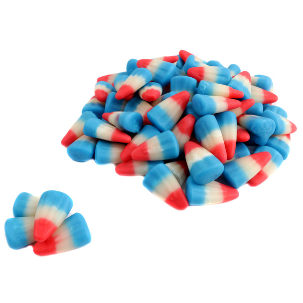 image of raspberry lemonade candy corn bulk unwrapped red white and blue halloween
