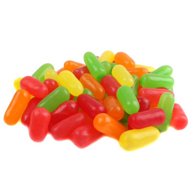 Mike and Ike Original chewy rainbow candy, vibrant pink, orange, red, yellow, green fruit flavors. Approx 250 pieces.