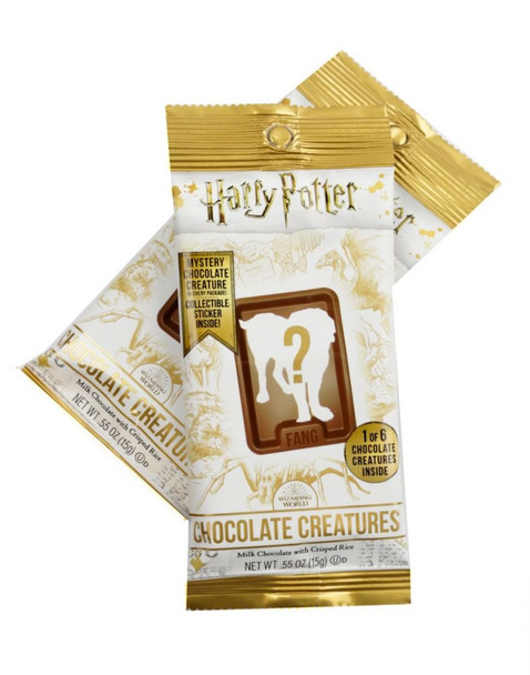 Harry Potter Chocolate Creatures 6 Pack. Six distinct brown milk chocolate creatures with crisped rice.