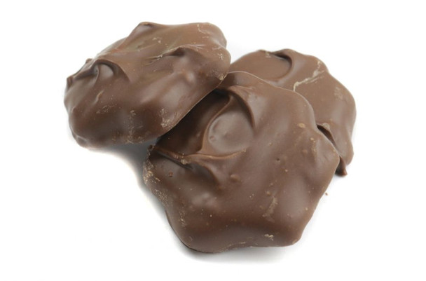 Ashers Sugar Free Milk Chocolate Cashew Caramel Patties, brown, 27 pieces per pound, creamy, crunchy.