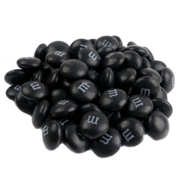 Black M&M's, 500 chocolate candies per pound, ideal for candy buffets, parties, Halloween, New Year's, graduation.
