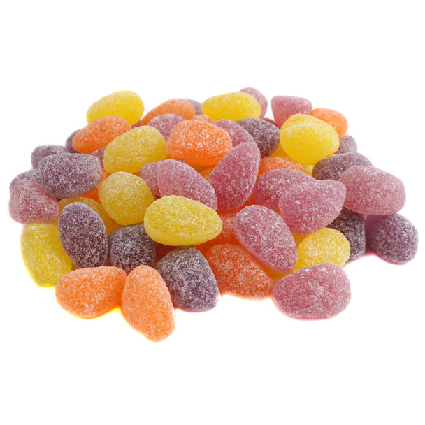 Colorful sweet and sour mini jelly Easter eggs, approximately 200 per pound, a delightful Easter candy.