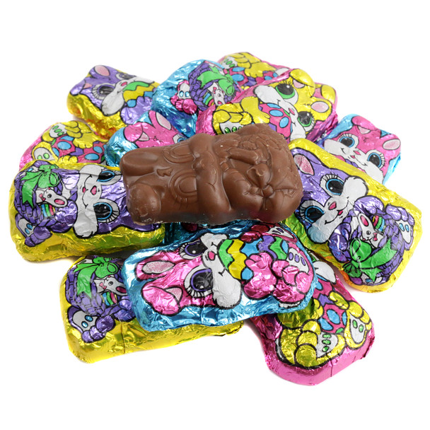 image of palmer bright chocolate easter candy bunnies basket bulk chocolates wrapped foil