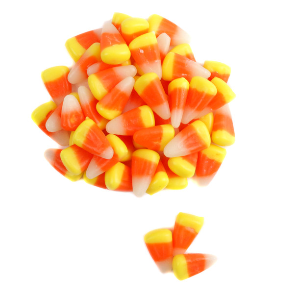 Jelly Belly Candy Corn, vibrant orange, yellow, white vanilla mellocreme. Approx 415 gluten-free pieces per pound.