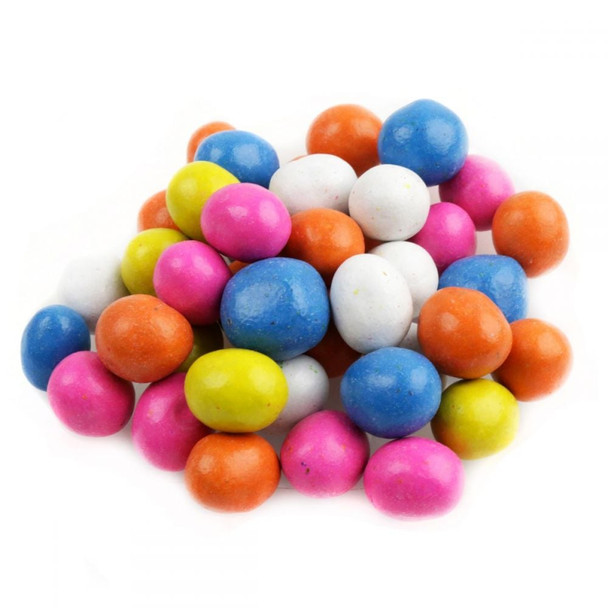 Mini speckled malt Easter eggs, vibrant colors, milk chocolate coated, approx 175 per pound, classic Easter candy.