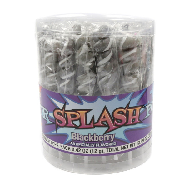 Silver Twist Lollipops Blackberry 30 Piece