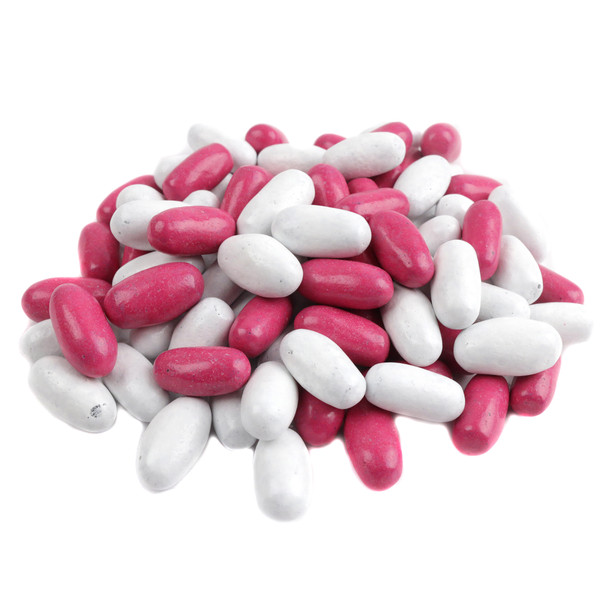 Good & Plenty, classic black licorice candy, distinctive pink and white chewy shells by Hershey.