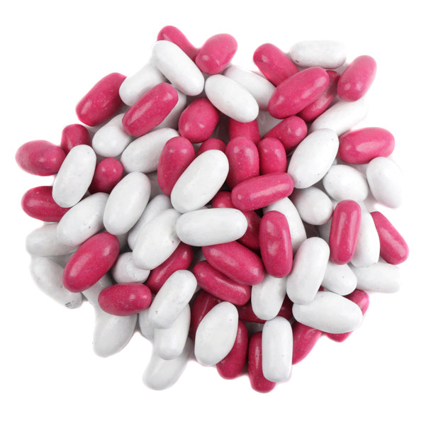 Classic Good & Plenty candy, many pink and white pieces with chewy black licorice and a bright candy shell, Hershey.