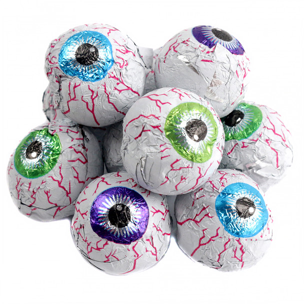 image of halloween googly eyes chocolatey crisp balls halloween