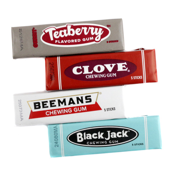 image of beemans clove black jack and teaberry chewing gum retro candy gerrit verburg old fashioned