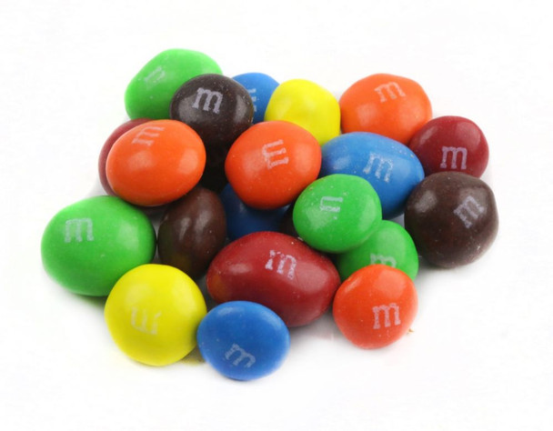 M&M Classic Mix with assorted colorful Milk Chocolate, Peanut, and Peanut Butter M&M's, approx. 280 pieces per pound.