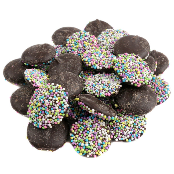 image of dark chocolate easter candy nonpareils baking dessert toppings basket