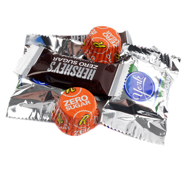 image of hershey sugar free candy chocolate assortment bulk chocolates bars fun size