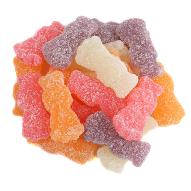 Sour Patch Kids Tropical, colorful chewy sour sweet gummy candies, exotic Paradise Punch, Pineapple, Tropical Twist, Passion Fruit flavors.