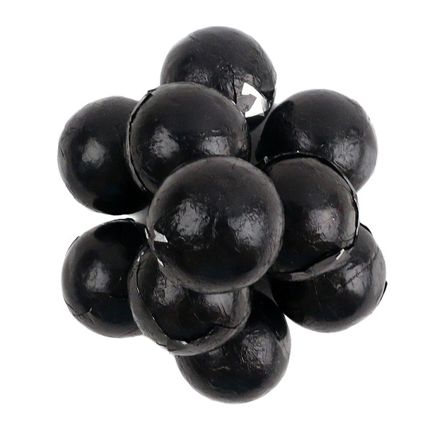 image of black foil chocolate balls candy