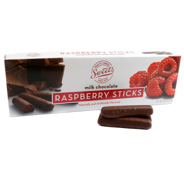 image of sweets milk chocolate raspberry sticks candy treat boxes gift sets
