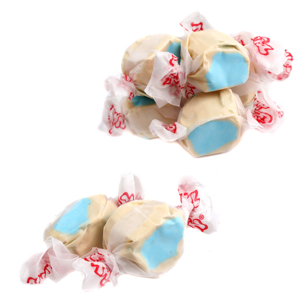 Salt Water Taffy Sugar Cookie, approx. 65 pale golden pieces with creamy white frosting per pound.